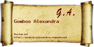 Gombos Alexandra névjegykártya